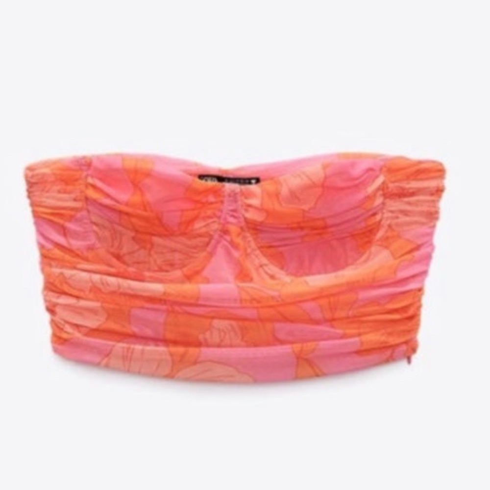 Zara TULLE CORSET TOP